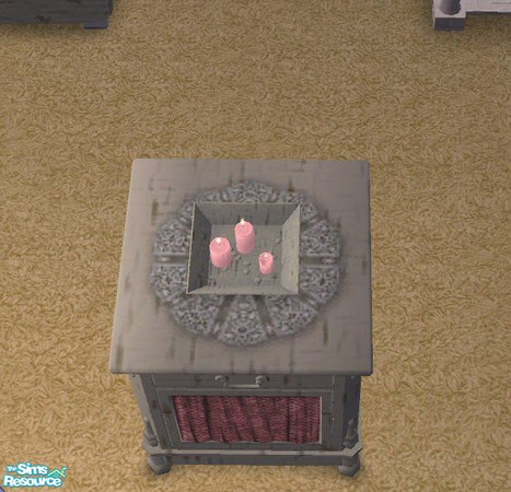 Sims 2 — Shabby Chic Candles by Nikki041498 — Pink candles to give a warm glow to this Shabby Chic room. Base is