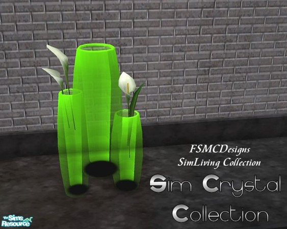 Sims 2 — FSMCDESIGNS GreenVase by FSMCDESIGNS — Part of my SIM CRYSTAL collection. Enjoy, Michael