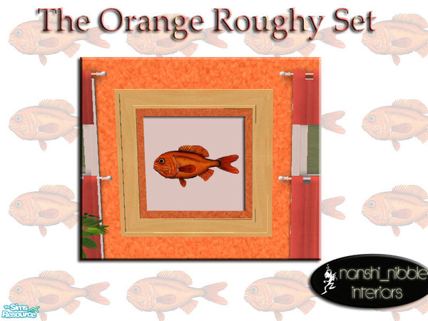 Sims 2 — The Orange  Roughy Set - painting by TSR Archive — Part of the orange roughy set