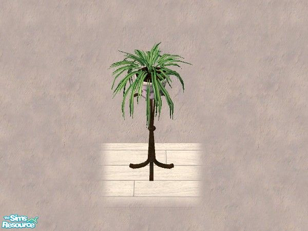 Sims 2 — Fern plant 7 by Bitzybus — A makeover for the Fern plant as a Spider plant look alike. :-)