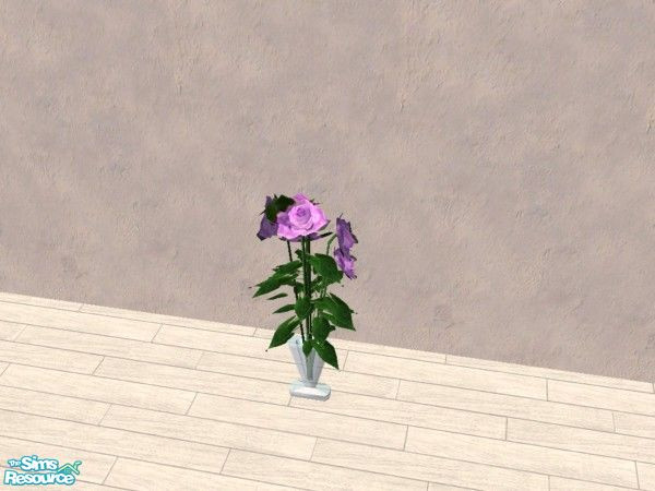 Sims 2 — Purple Roses by Bitzybus — Some purple roses in a vase.