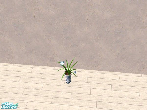 Sims 2 — Blue orchid by Bitzybus — Blue orchid with matching pot.