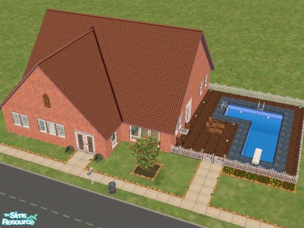 Sims 2 — Laburnum by Jasminevs81 — Another Redrow Home. A small pretty home with a study and a nice yard with an L shaped