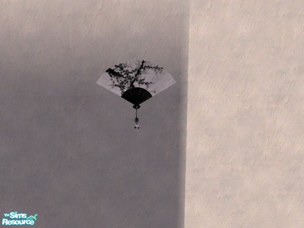 Sims 2 — Wall Fan by Bitzybus — This wall fan is the original print in black and white tones.