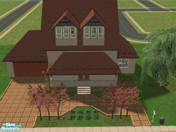 Sims 2 — Harlan View by oldmember_silver_sim — Two story home with plenty of rooms for a growing family.Custom walls and