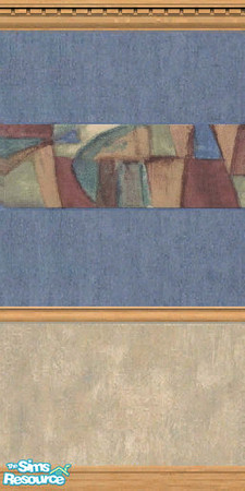 Sims 2 — Abstract Denim by luvs10s — Part of the Denim and Beige wall set.