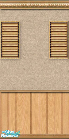 Sims 2 — am_maplewoodwork01 by Cruella — Maple woodwork with textured wallpaper, by Cruella