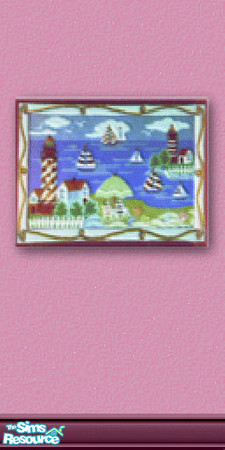 Sims 2 — w106-6 by Emerald — Decorate your home with this unique and interesting wall.