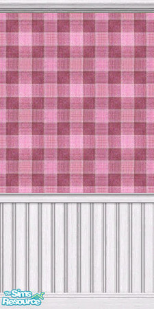 Sims 2 — Pink Plaid by PsychoSim — Elegant Wall Covering by Lovelynhot Personal use only not for redistribution. 