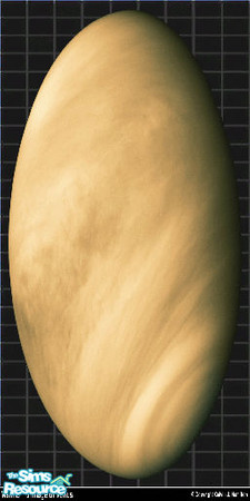 Sims 2 — Venus on black tile by gideon43130 — This is the planet Venus on black tile. Part of the Planetarium Set.