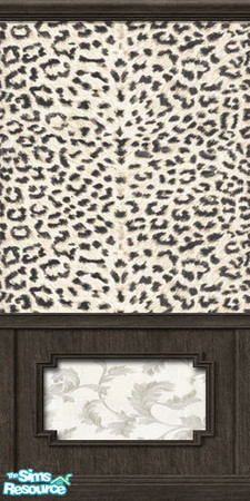Sims 2 — "Snow Leopard" wallpaper 4 by TSR Archive — "Snow Leopard" wallpaper with dark wood