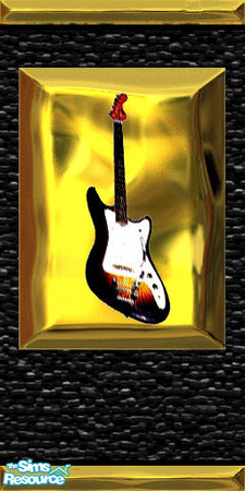 Sims 2 — Musicans wall with guitar by buntah — This is the guitar wall hanging for my Rock 'n Rollers Bedroom set