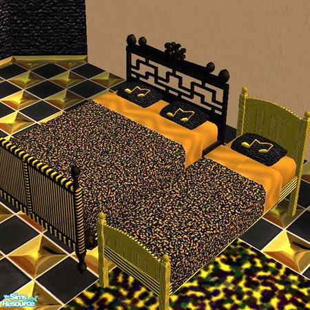 Sims 2 — Musical Bedding by buntah — This is the bedding for my Rock 'n Rollers Bedroom set