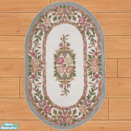Sims 2 — Country Roses on "Walk the Plank" by SSilver — Part of the "Walk the Plank" Rug Set.