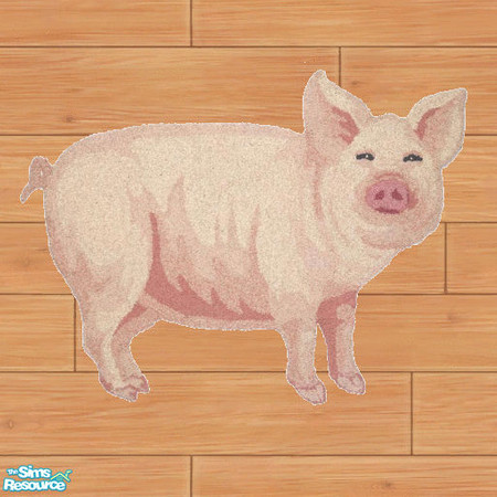 Sims 2 — Pig Rug on "Walk the Plank" by SSilver — Part of the "Walk the Plank" Rug Set.
