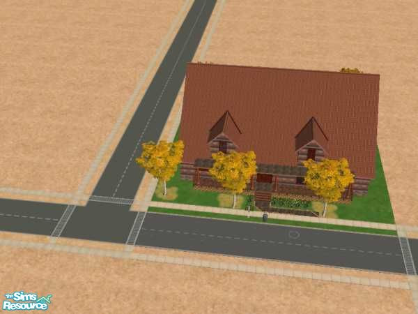 Sims 2 — 132 Sirreal by mdmbttrfly — This rustic Log home is great for a family starting out, but still wants a little