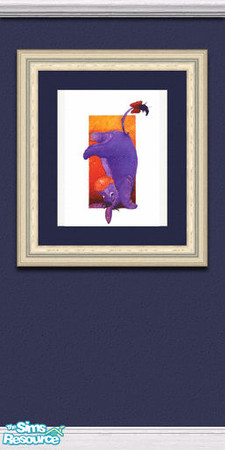 Sims 2 — blu eeyoor by Mutske — blue wall