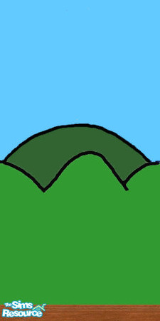 Sims 2 — Mt. Mural pt 2 by fredmcmonster — Part 2 in the Mountain Mural Set. This panel has rolling green hills only. Why