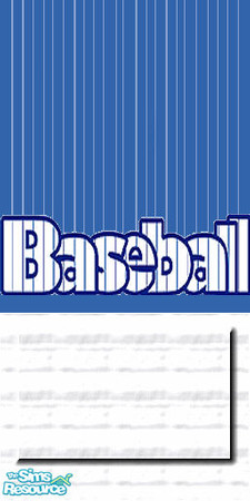 Sims 2 — Baseball 1 by SSilver — Part of the Baseball Lovers Bedroom.