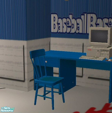 Sims 2 — Baseball Lovers Chair by SSilver — Part of the Baseball Lovers Bedroom Set.