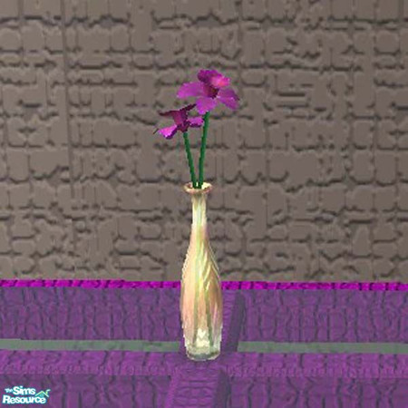 Sims 2 — Purple flowers in vase FLOWERS by buntah — This is the bud vase for my Total Decadence set. 