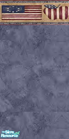 Sims 2 — Apple Pie Six by sbanana210 — Dark blue wallpaper with flag border. Goes with all of the apple pie's wallpapers