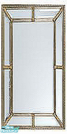 Sims 2 — Wall Mirror w/ Gold Lace by TBJSCheer — This is a beautiful wall mirror, with a gold metal lace as a border.