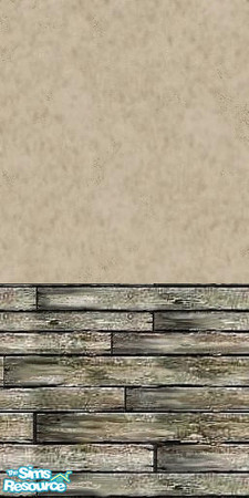Sims 2 — Distressed Planks with stucco by Lorah — This wall was made based on jmin798's distressed porch planks. Get the