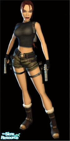 Sims 2 — Lara Croft wallpaper by oldmember_Lara_Croft_19852 — 