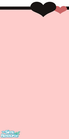 Sims 2 — Retro Hearts by fredmcmonster — A gorgeously feminine wallpaper with black & pink hearts bordering the top.