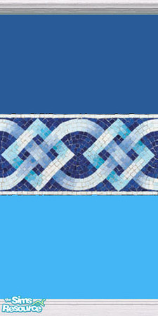 Sims 2 — Geometric Blue Mosaic Wall Tile by oldmember_Piej — Geometric blue tile mosaic wall treatment. Perfect for a