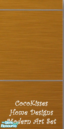 Sims 2 — Modern Art Lover's Set -- Wall Panel by oldmember_CocoKissesNYC — Pure wood and silver plated paneling. 