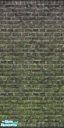 Sims 2 — Industrio Brick Wall - gray half mossy by Lava — Modified by Lavsm