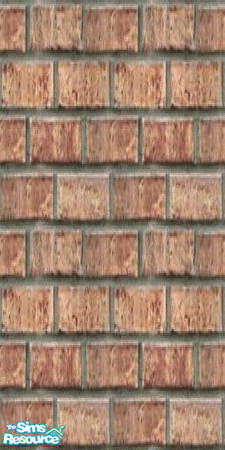 Sims 2 — JP Brick wall 5 by Jonchloe — Salmon colored bricks.