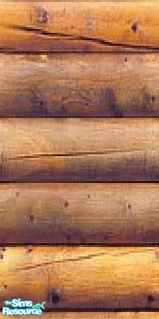 Sims 2 — JP Cabin Walls 1 by Jonchloe — Another cabin wall with larger, darker, logs!