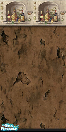 Sims 2 — Wine Bottles Dark Plaster by miriah — by Miriah