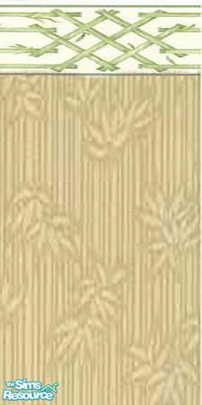 Sims 2 — Cream Bamboo w/border by SpunkyBel — Perfect with the cream bamboo flooring and wall, and also on any wall.
