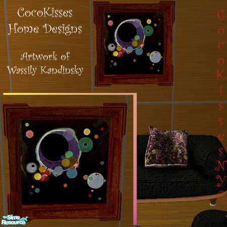 Sims 2 — Wassily Kandinsky Oil Painting by oldmember_CocoKissesNYC — CocoKisses Home Designs Part of the Modern Art