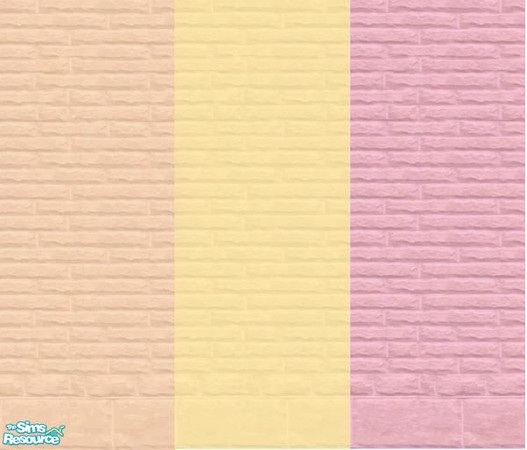 Sims 2 — Pastellbrickwalls by oldmember_constancia — 3 different colours for your home...looks great on the out-and