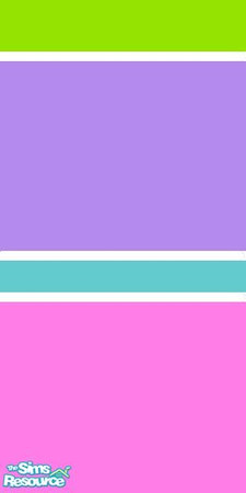 Sims 2 — Pretty Pastel by hmsmomof6and1 — Lime Green, Pink, Blue, And Purple makes this the perfect walls for teens