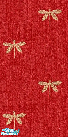 Sims 2 — Dragonflies--Red by oldmember_cndygrl2 — Fabric