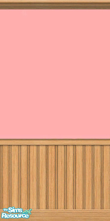 Sims 2 — Salmon Leap 1 by LittleSimPeople — Salmon coloured wallpaper. Check out the floors to match.