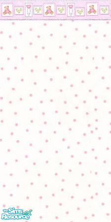 Sims 2 — Bears and Hearts by GimpNelly — The perfect wallpaper for any little girl's room.