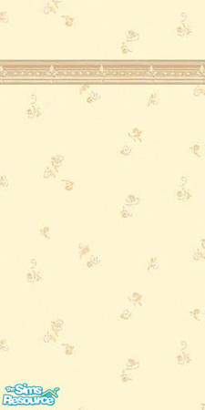 Sims 2 — Creme Yellow Dream by Trollsan — This wall looks really good in combination with Creme Brown Dream.