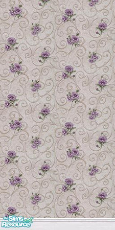 Sims 2 — Lovely Lavender by MidnightRose — A lovely lavender floral wallpaper