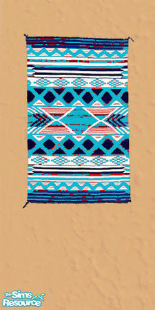 Sims 2 — Stucco wall with blanket by buntah — This is the stucco wall with southwestern blanket hanging on it. Part of my