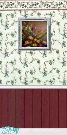Sims 2 — Garden Delight Wallpaper with picture by lledford — The Garden delight wallpaper set includes wallpaper with 1