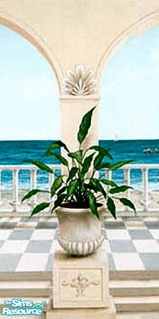 Sims 2 — Arches Mural Piece 2 by Raveena — This mural consists of 3 pieces. Just place them in order on your wall for a