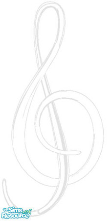 Sims 2 — Music Lover by Jasminevs81 — White wallpaper for the music loving sim!