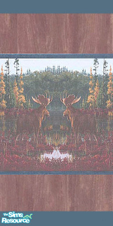 Sims 2 — Deer Green Wall by clcny20 — Deer green wallpaper